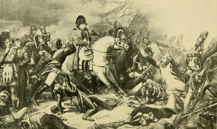 Napoleon at the Waterloo Battle
