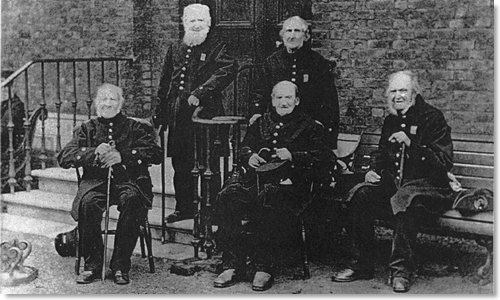 Group Photo of the Some of the Last British Survivors of the Battle of Waterloo